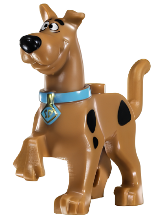 Собака Lego Dog, Great Dane Scooby-Doo Walking with Medium Azure Collar Pattern 21042pb01c01 U